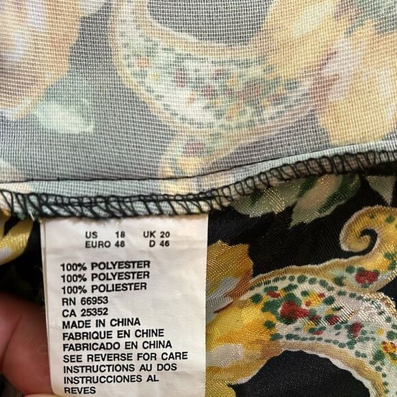 Leslie Fay Vibrant Floral Jacket Size 18 - Picture 8 of 9